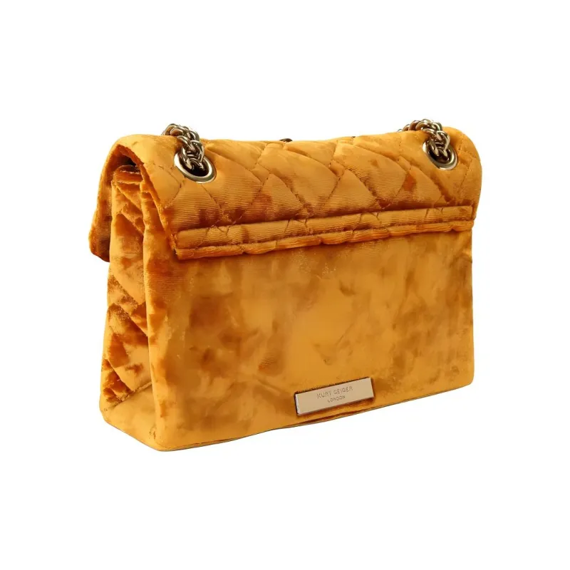 Kurt Geiger London Velvet Handbag Shoulder Bag Crossbody Bag Mini Women's Orange-2