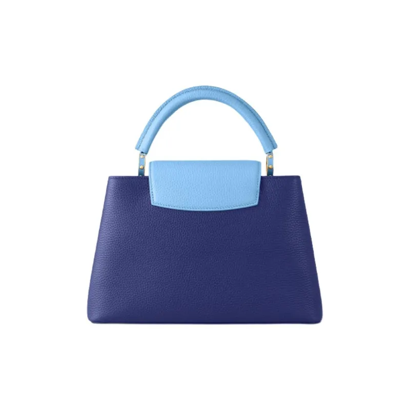 LOUIS VUITTON Capucines Taurillon Leather Capusin Shoulder Crossbody Handbag Medium Size Women's Dark Blue/Light Blue-2