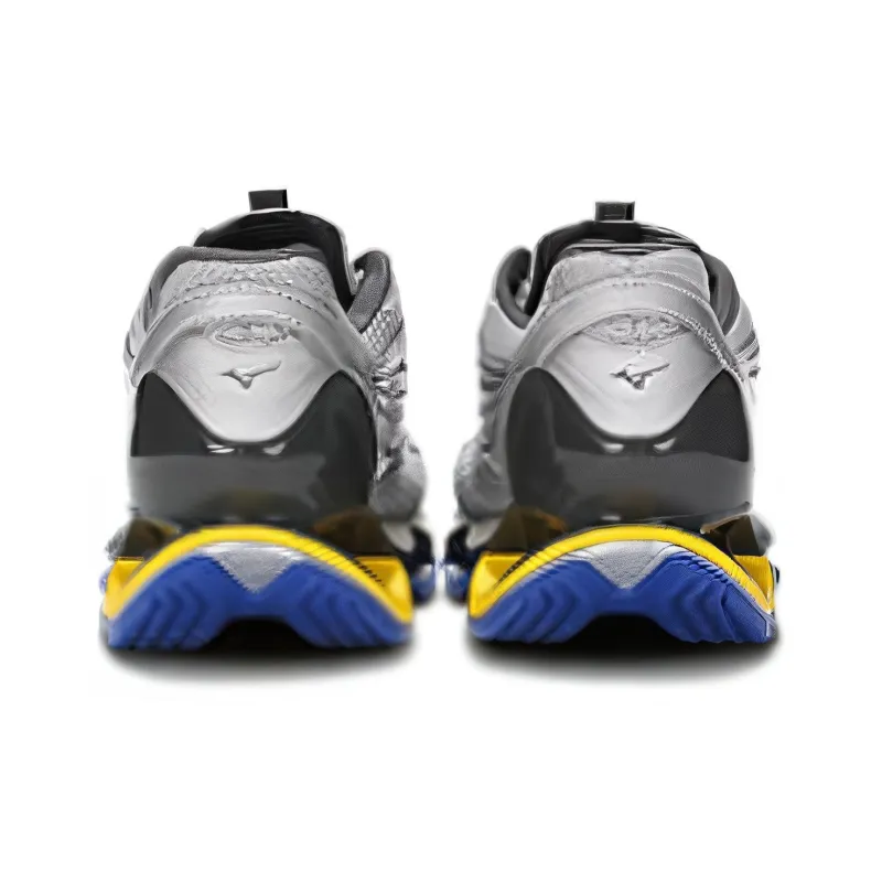 Mizuno Cushioning Anti-Slip Wear-Resistant Breathable Support Balance Low-Top Casual Running Shoes Unisex Gray Blue-3