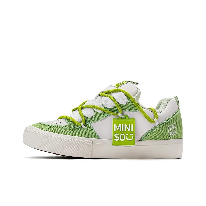 MINISO Low Top Skateboard Shoes Unisex Avocado Green-1