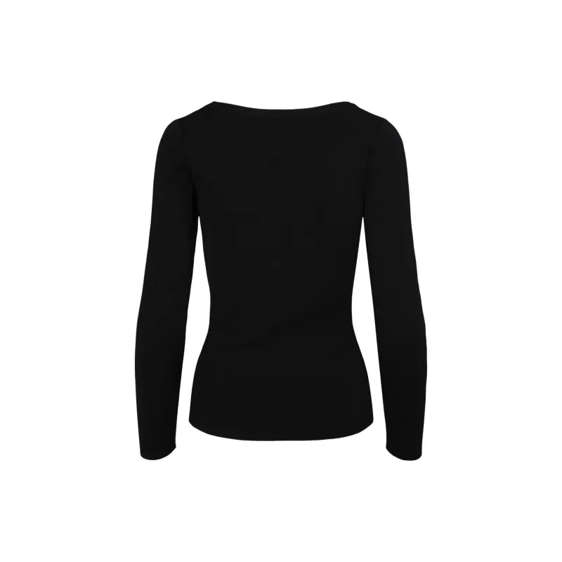 VERSACE Safety Pin Long Sleeve Shirt 'Black'-1