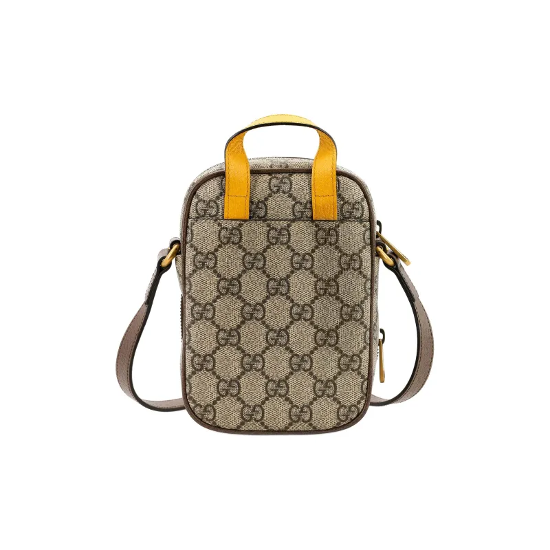 GUCCI Unisex Neo Vintage Monogram Mini Cowhide Single-Shoulder Bag-9