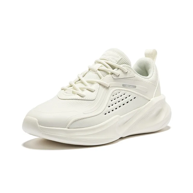Erke Carefree Travel Wear Resistant Slip Resistant Low Top Casual Athletic Shoes Women's Microcrystal White-2