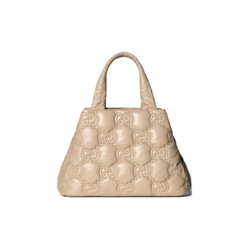 GUCCI GG Matelassé Leather Tote Bag Shopping Bag Shoulder Bag Handbag Large Size Women's Oat-4