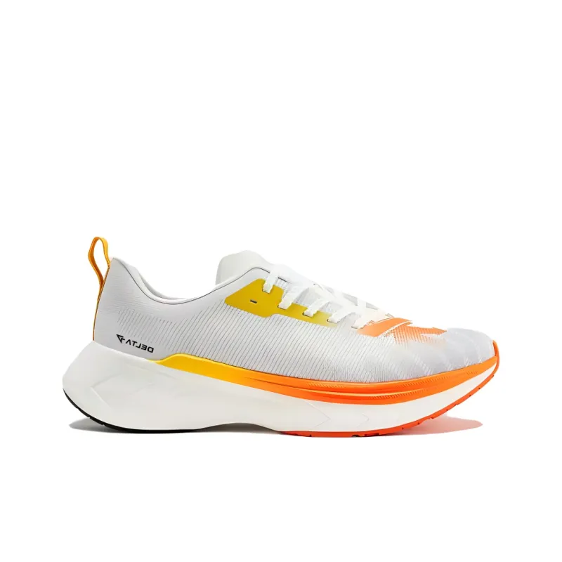 DESCENTE DELTA Cushioning Wear Resistant Low Top Casual Running Shoes Unisex White Orange-1