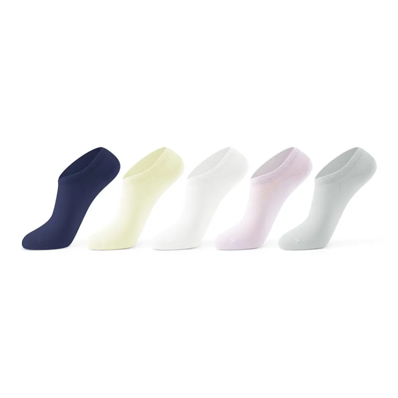 FUGEER No Show Socks Unisex 5 Pack-25