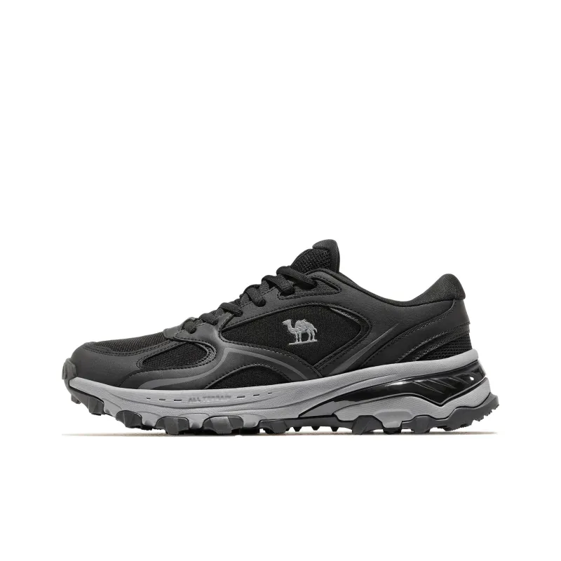 CAMEL Cushioning Breathable Lightweight Low Top Casual Running Shoes Men's Coffee Black-0