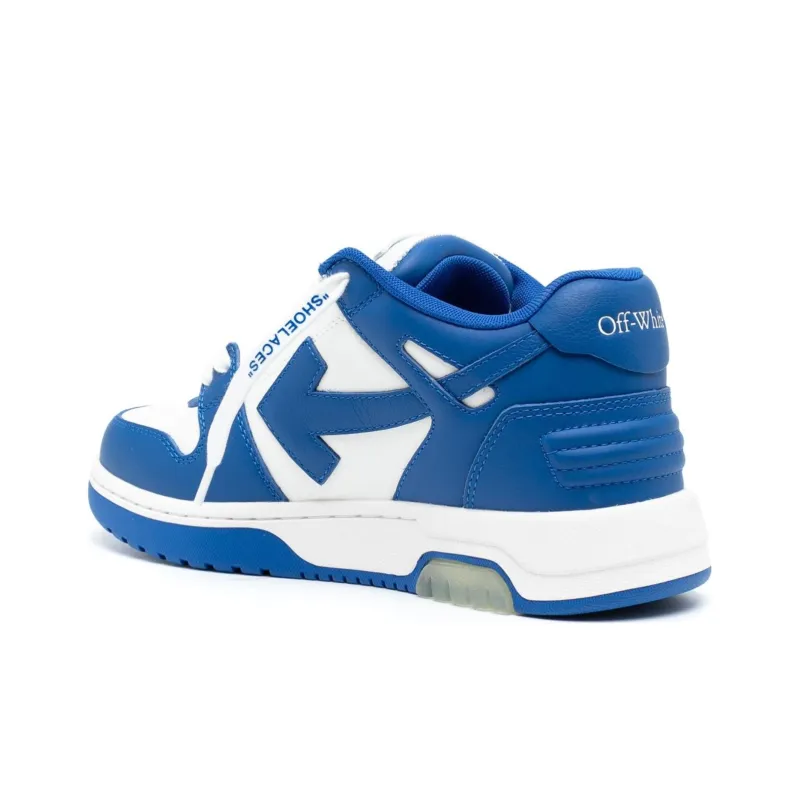 OFF WHITE Out Of Office Ooo Low Tops White Navy Blue Women's-3
