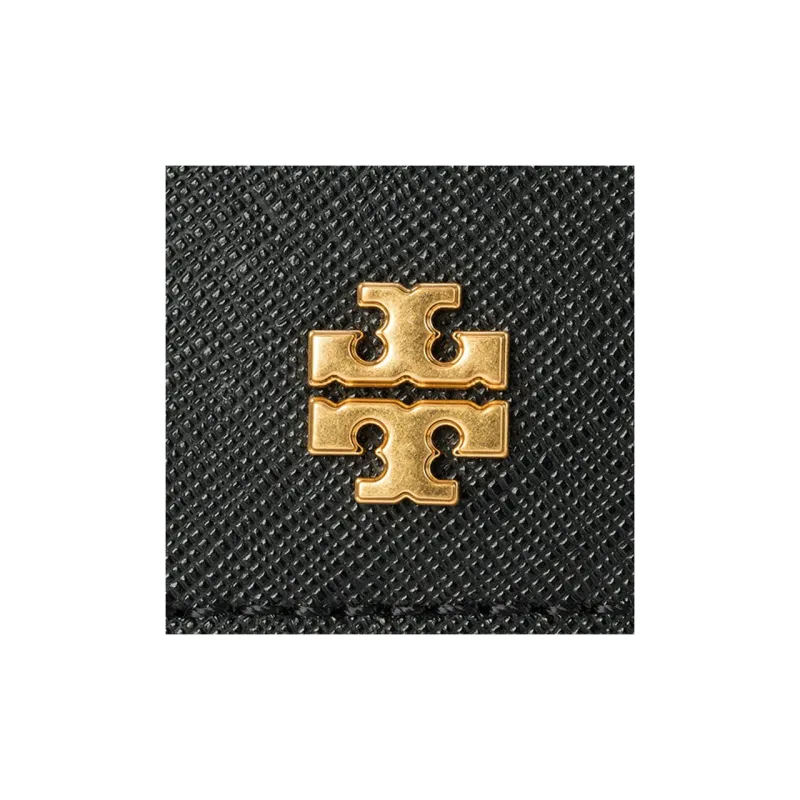 TORY BURCH Emerson Calfskin With Leather Small Square Bag, Wallet, Shoulder Bag, Crossbody Bag Regular Women's Black-4