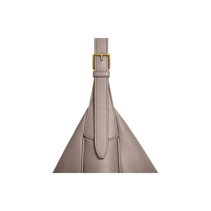 CELINE Cow Leather Handbag Shoulder Bag Women's Pebbled Color-3