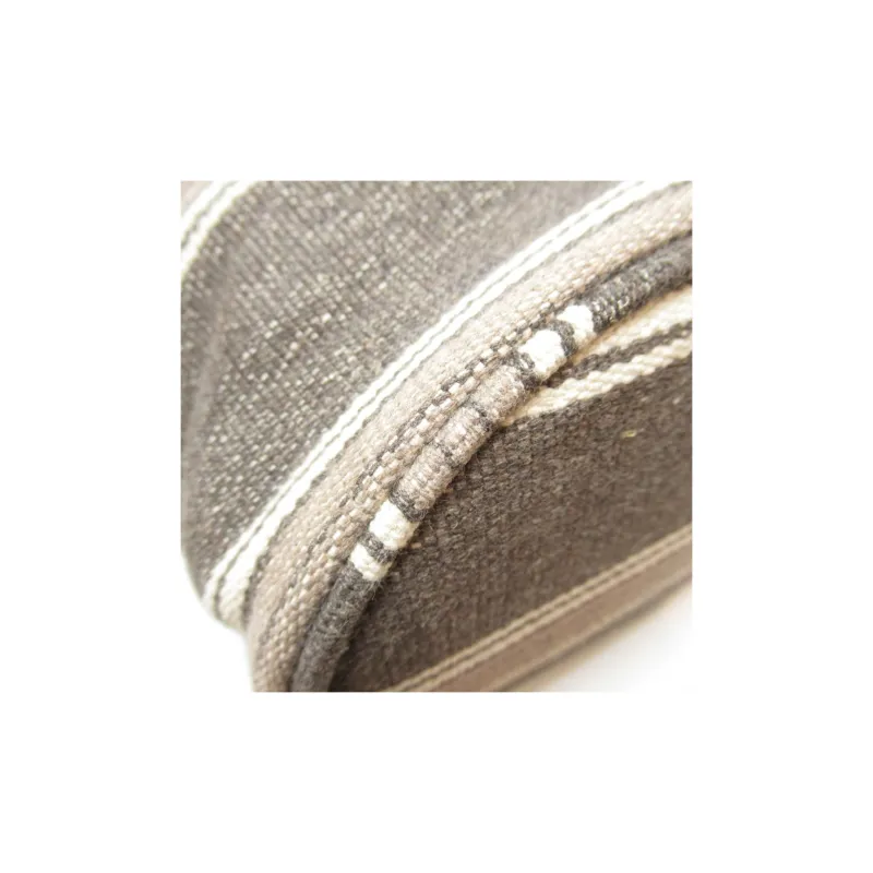 CELINE Canvas Backpack Women's Gray/Brown-5