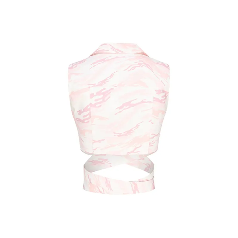 GIMING Crop Top Women's Camouflage Pink-1