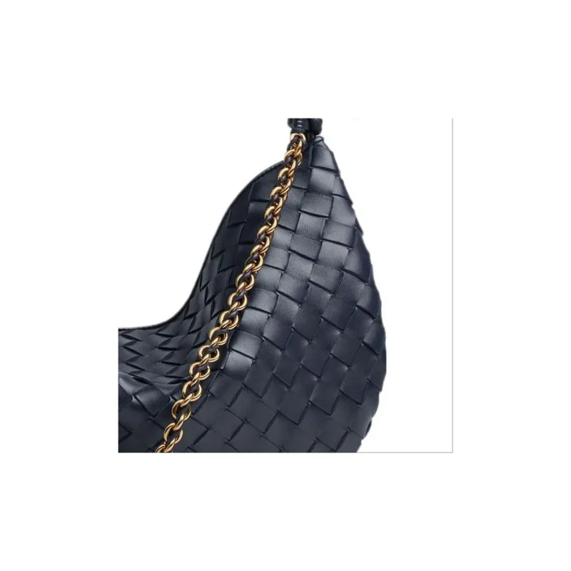 Bottega Veneta SARDINE Sheepskin Tote Bag Shopping Bag Handbag Shoulder Bag Crossbody Bag Small Size Women's Space Blue-4