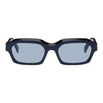 Retrosuperfuture Irregular Shape Sunglasses Men's Marine Blue