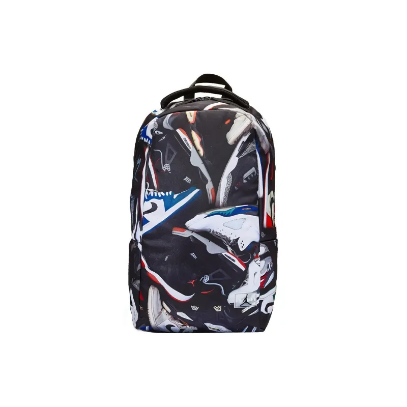 Jordan Polyester Basketball Bag Backpack Regular Unisex AJ4 Black Red/AJ3 Black Cement-0
