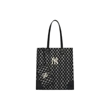 MLB Monogram Collection Polyester Combo Bag Tote Bag Shopping Bag Shoulder Bag Handbag Large Size Unisex Black