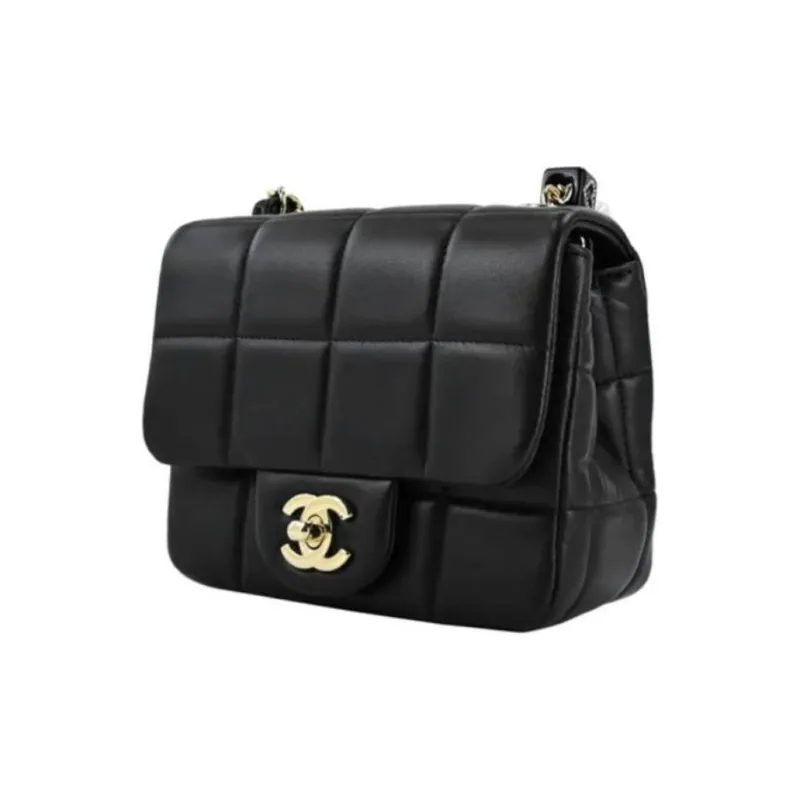 CHANEL 23C Early Spring Lambskin Flap Bag, Crossbody Bag, Shoulder Bag Women's Black-1