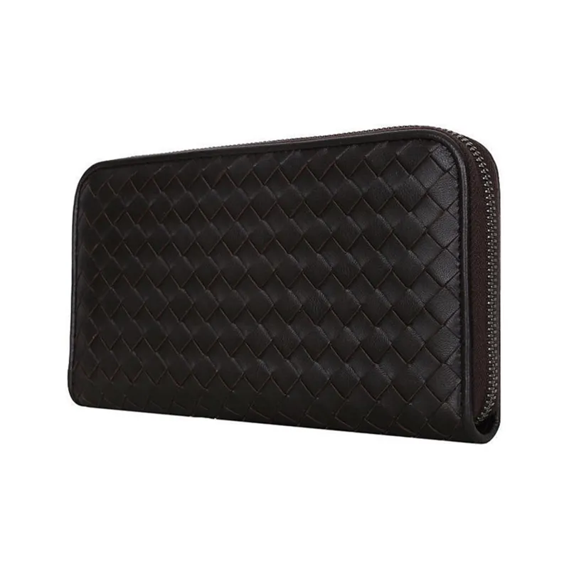 Bottega Veneta Sheepskin Clutch Women's Dark Coffee-1