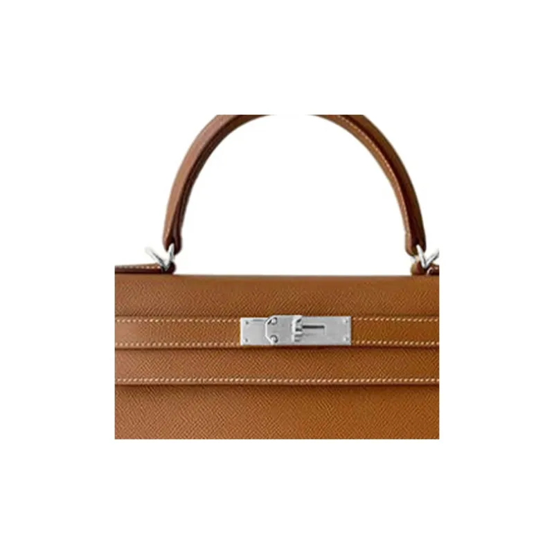 HERMES Kelly EP Leather Kelly Bag Handbags Women's 37 Gold Gold Brown-3