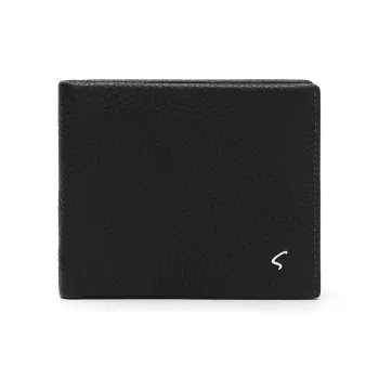 Satchi Cow Leather Money Clip Ticket Clip Small Size Men's Black