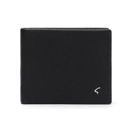Satchi Cow Leather Money Clip Ticket Clip Small Size Men's Black
