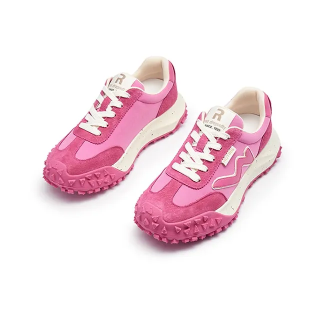 RED DRAGONFLY Casual Shoes Women's Low Top Beige Black/Rose Red/Apricot-8