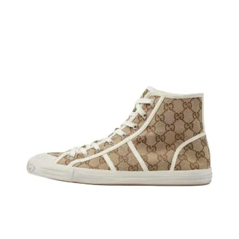 GUCCI High Top Canvas Shoes Men's Ebony