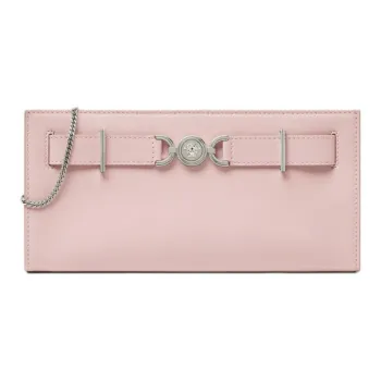 VERSACE Medusa '95 Cow Leather One Shoulder Crossbody Clutch Women's Light Pink