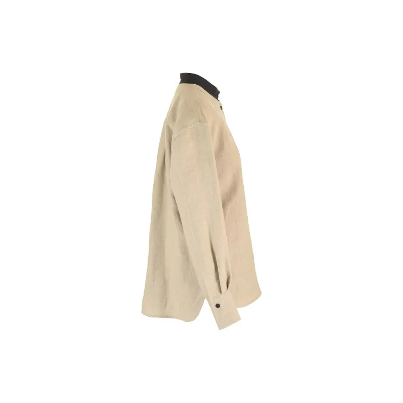 Ferragamo Logo Embroidered Button-Detailed Shirt-2