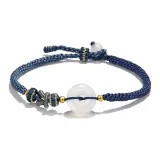 925 Sterling Silver-Non-Separation Peaceful Buckle Rope Bracelet for Men