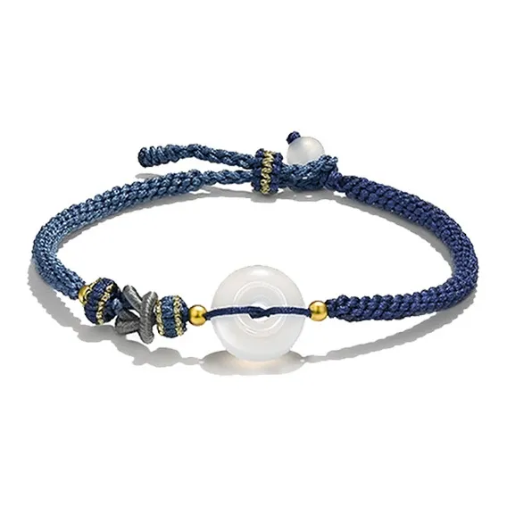Putuo Mountain People Chalcedony Jade Bracelets Unisex-1
