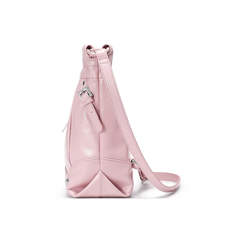 JUST STAR Waxed Leather Backpacks Medium Size Women's Multicolor-10
