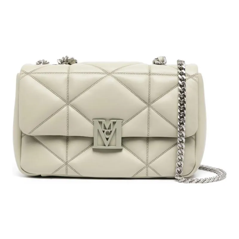 MCM Sheepskin Nappa Leather Trim Crossbody Bag Shoulder Bag Small Size Women's Green-0