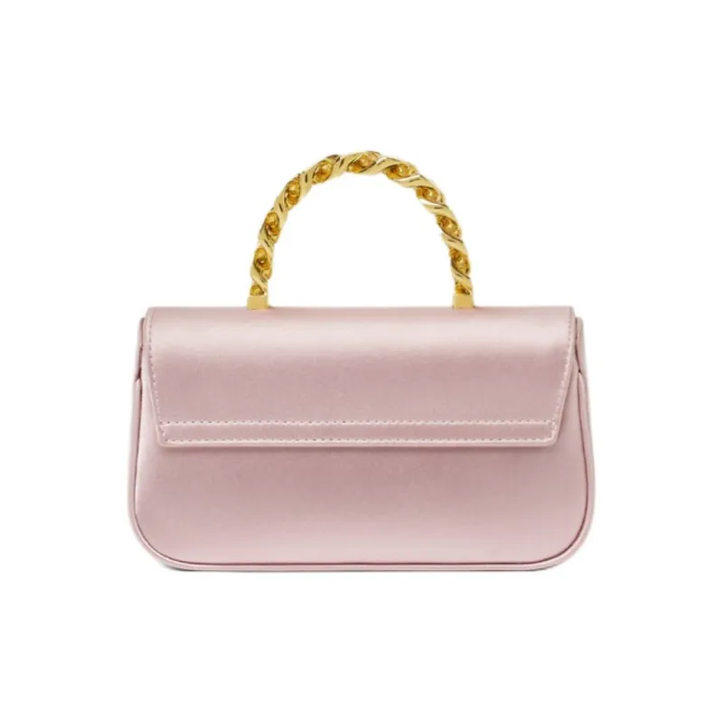 VERSACE La Medusa Satin Shoulder Bag, Crossbody Bag, Handbag Mini Women's Light Pink Red-2