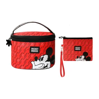 Disney Toy Story Collection Mickey Collection PVC Round Bucket Makeup Bag Portable Regular Unisex Gold/Pink/Blue