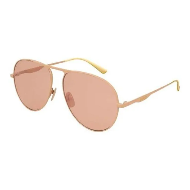 GUCCI Metal Irregular Shape Sunglasses Men's Pink-0