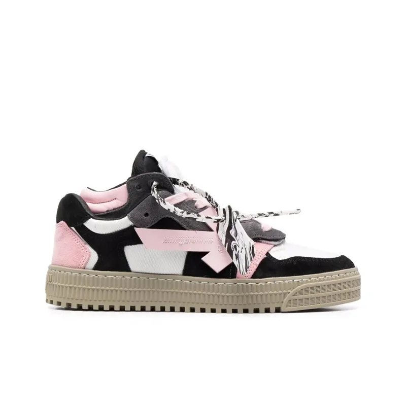 OFF WHITE Stylish Skateboarding Shoes Women's Black Pink-1