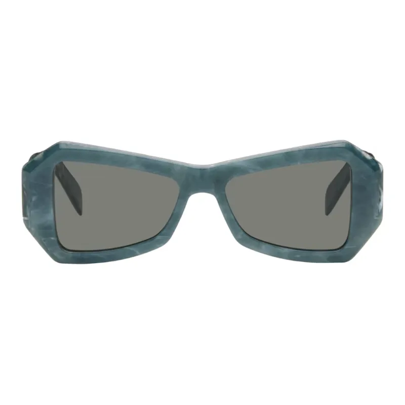 Retrosuperfuture Acetate Irregular Shape Sunglasses Men's Blue-0