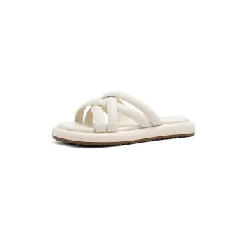 OMS Slide Slippers Women's White/Brown