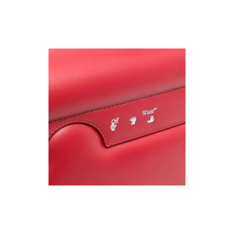 OFF-WHITE Burrow Genuine Leather Irregular-Shaped Bag Shoulder Bag Crossbody Bag Regular Unisex Red-4