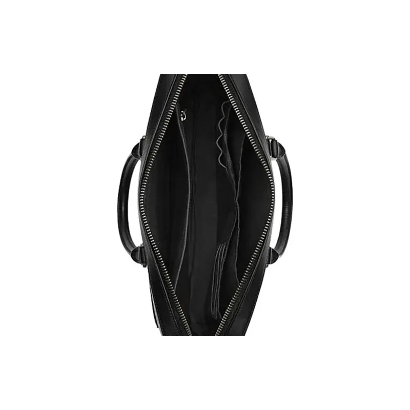 COACH ETHAN Artificial Leather Portable One Shoulder Crossbody Briefcases Large Size Men's Black-3