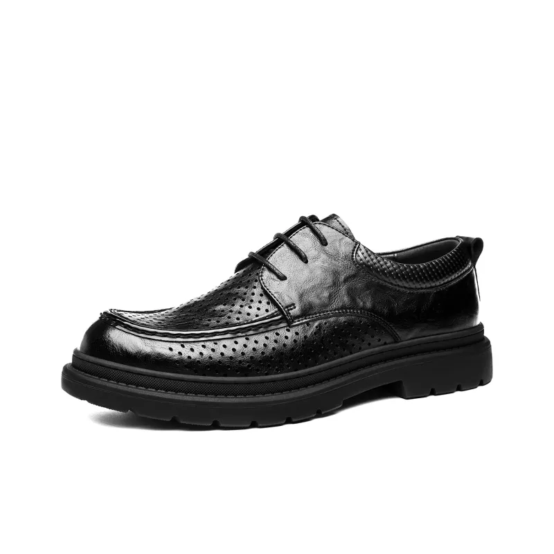 CHINT Men's Casual Shoes Men Low Top Black-1