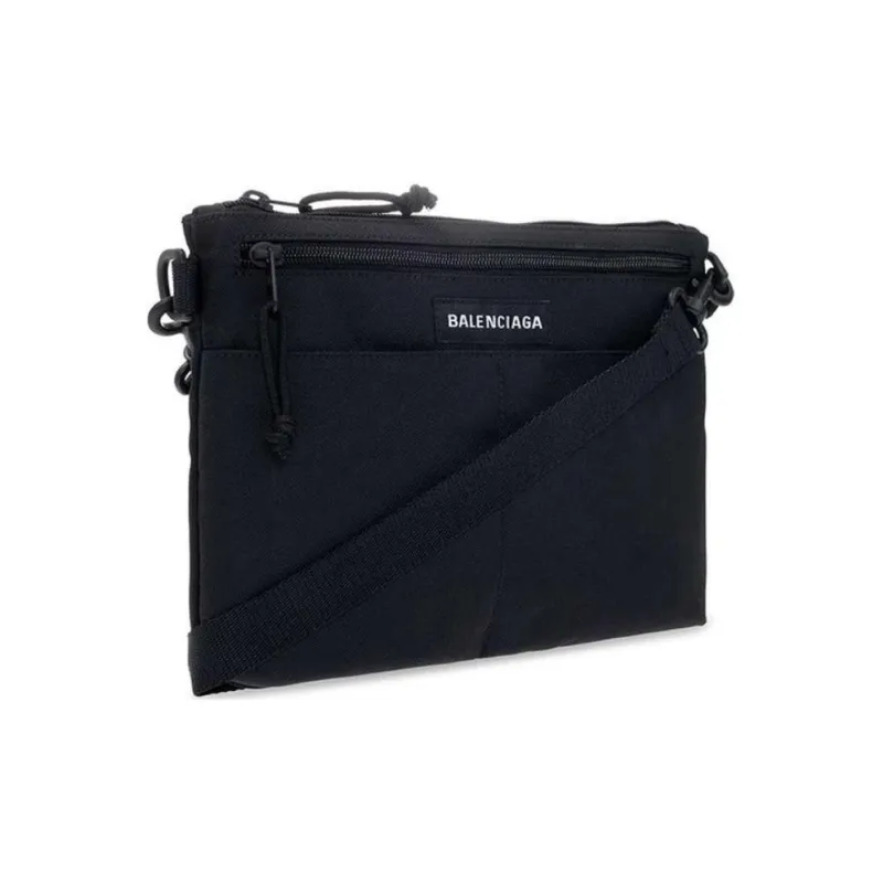 Balenciaga Nylon Shoulder Bag Crossbody Bag Unisex Black-2