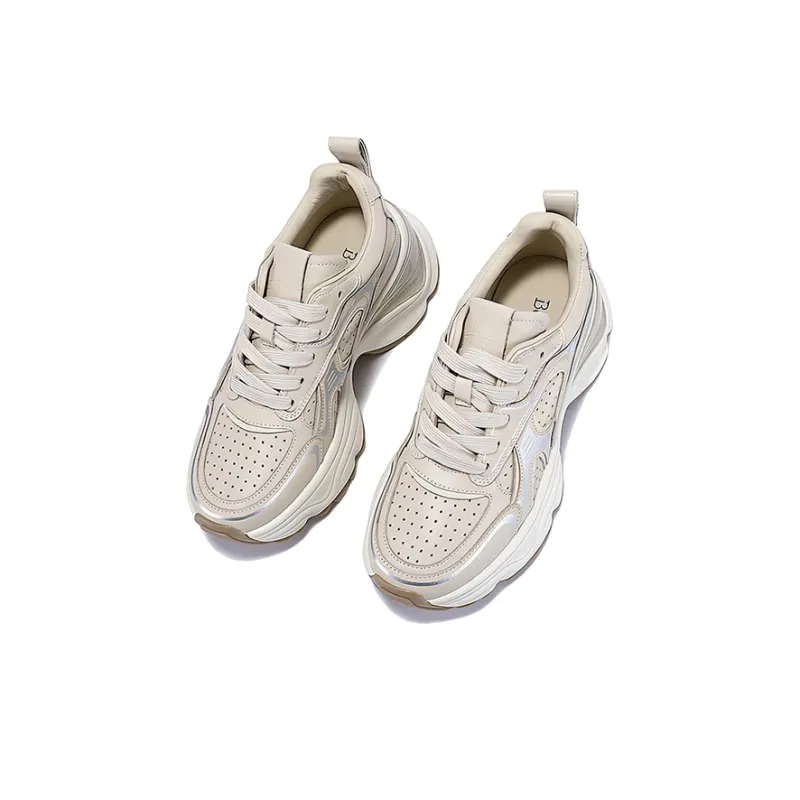 BELLALILY Anti-Slip And Wear-Resistant Height Increasing Low-Top Chunky Sneakers Women's-8
