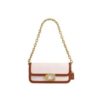COACH IDOL Canvas With Glove Tanned Leather Crossbody Bag, Shoulder Bag Women's Beige