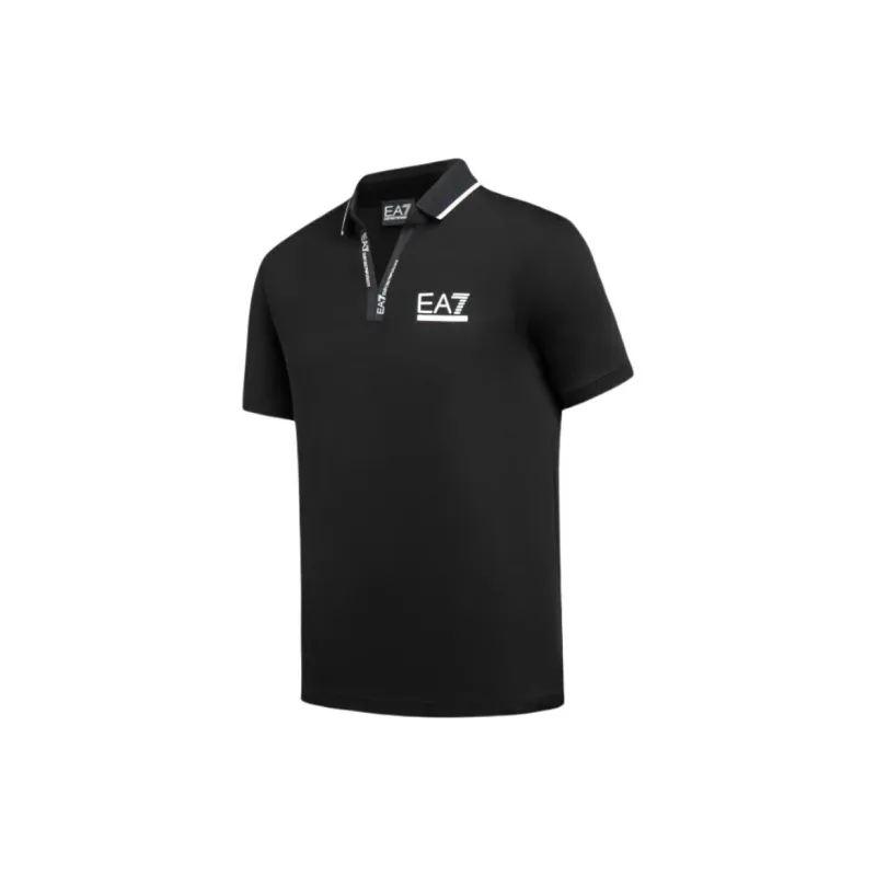 EMPORIO ARMANI EA7 SS24 Polo Shirt Men's Black-2
