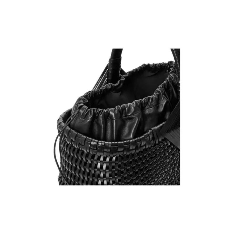LOEWE Cow Leather Handbag Women's Black-3