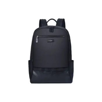 PIERRE CARDIN Nylon Fabric Backpack Black