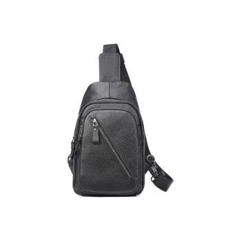 DOSRFINI Genuine Leather Sling Bag Regular Men's Black