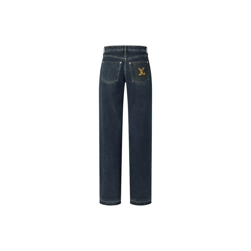 LOUIS VUITTON Nautical Lv Patch Flared Jeans-1